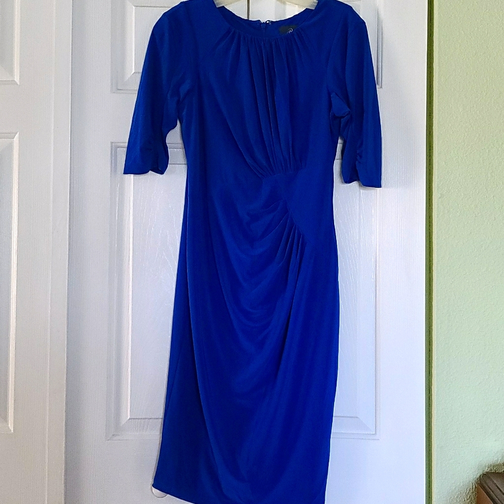 Adrianna Papell Stretch Jersey Ruched Dress